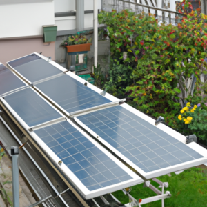 Eigenverbrauch und Einspeisung ins Netz eines Solarbalkonkraftwerks